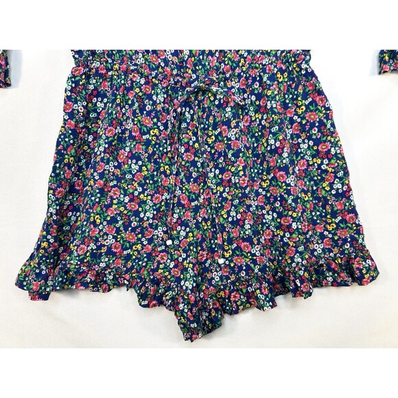 Polo Ralph Lauren Romper Floral Bell Sleeve Ruffle Size Small Festival - Picture 3 of 10